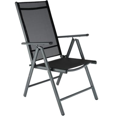 tectake Matgrupp i Aluminium med 6 stolar - antracit