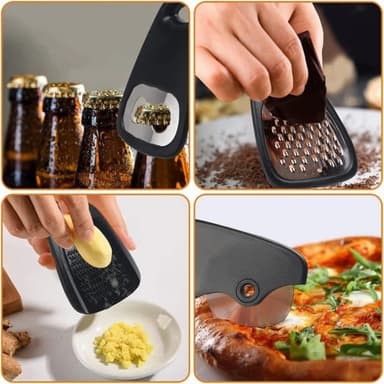 6-i-1 Pizza Cutter konservöppnare Vitlöksmätare Skalare etc