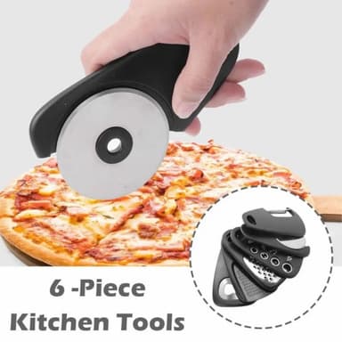 6-i-1 Pizza Cutter konservöppnare Vitlöksmätare Skalare etc
