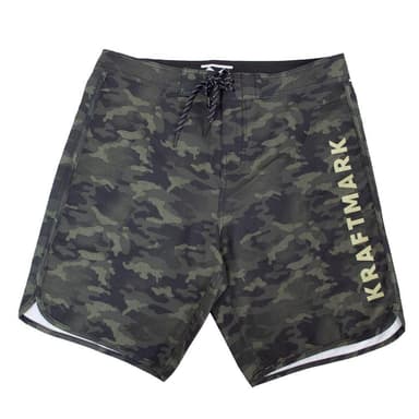 Kraftmark Boardshorts Camo Green Men, Shorts Herr