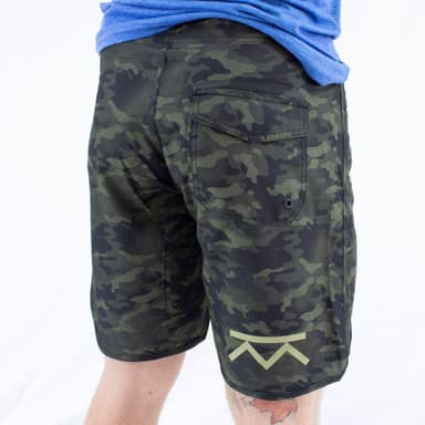 Kraftmark Boardshorts Camo Green Men, Shorts Herr