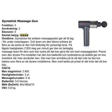 Gymstick Massage Gun, Massagepistol
