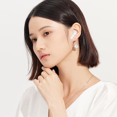 Bluetooth trådlösa hörlurar 4st! brusreducerande headset - Svart