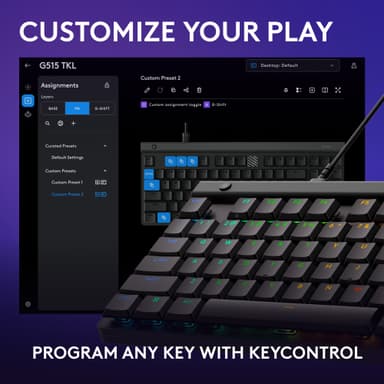 Logitech G G15 TKL tangentbord gaming (tactilt, svart)
