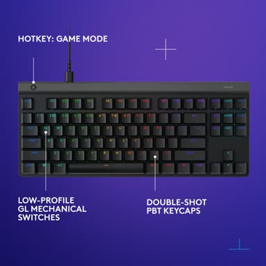Logitech G G15 TKL tangentbord gaming (tactilt, svart)