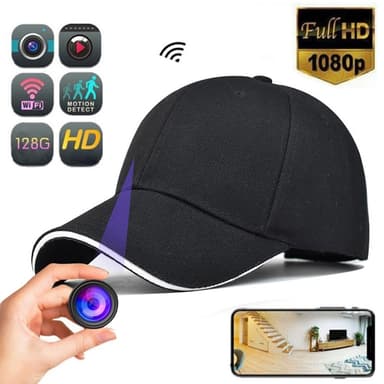 Baseballkeps Keps 1080P Actionkamera Mini Kamera Säkerhet