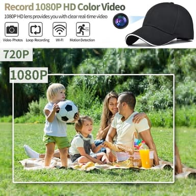 Baseballkeps Keps 1080P Actionkamera Mini Kamera Säkerhet