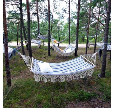 Hängmatta ROMANCE blårandig