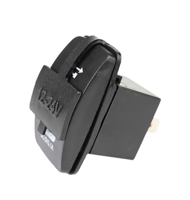 Båtformad dubbel USB billaddare Svart+gräsfärg