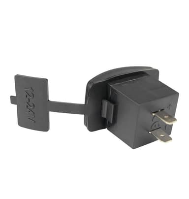 Båtformad dubbel USB billaddare Svart+gräsfärg