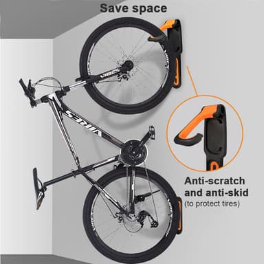 INF Inomhus cykelställ / Vertikalt cykelfäste för vägg Vit