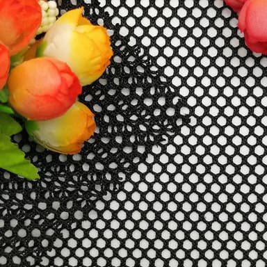 Nätpåsar Dragsko Väska Mesh för förvaring 5 stycken Svart