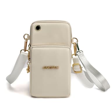 Multifunktionell Mobilväska med Crossbody-rem Vit