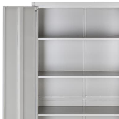 tectake Förvaringsskåp med 5 fack 40x80x180 cm - grå