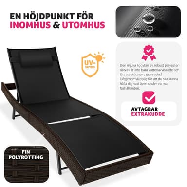 tectake Rotting solstol Moana - brunmelerad
