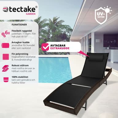 tectake Rotting solstol Moana - brunmelerad