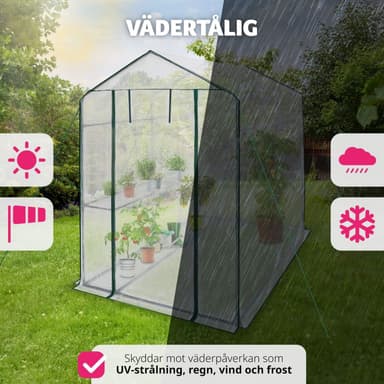 tectake Växthus med presenning - vit