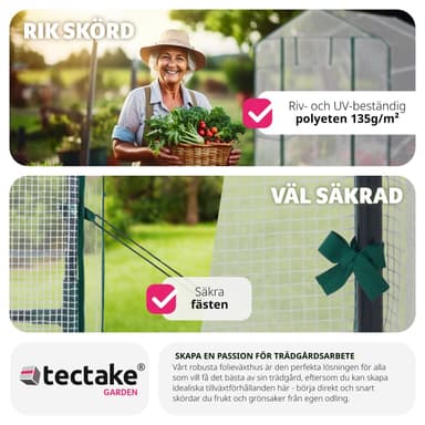 tectake Växthus med presenning - vit