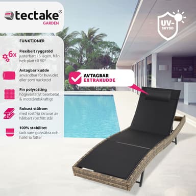 tectake Rotting solstol Moana - natur