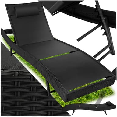 tectake Rotting solstol Moana - svart