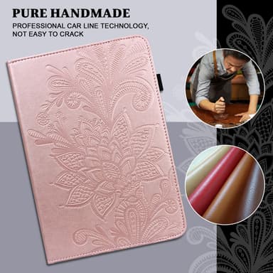 SKALO iPad 10.2 Mandala Fodral - Roséguld
