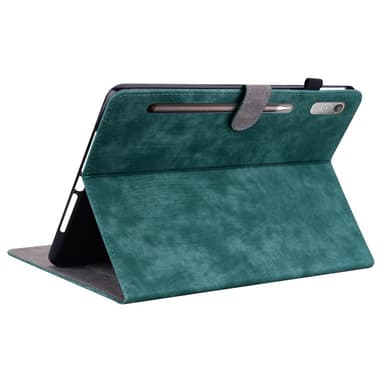 SKALO Lenovo Tab P12 Cute Tiger PU-Läder Fodral - Grön