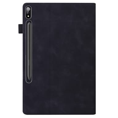 SKALO Samsung Tab S7/S8 PU-Läder Plånboksfodral med Penn Hållare - Svart
