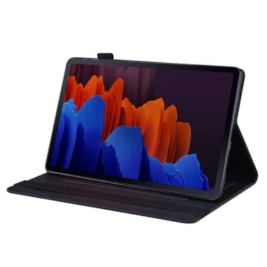 SKALO Samsung Tab S7/S8 PU-Läder Plånboksfodral med Penn Hållare - Svart