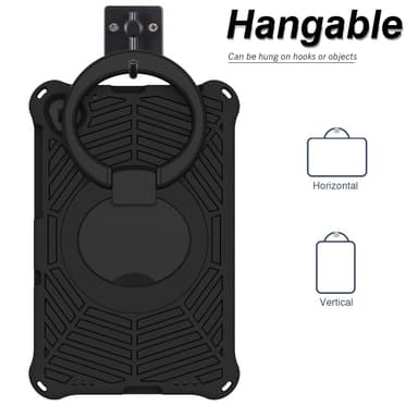 SKALO Lenovo Tab M10 FHD Plus 10.3"" Extra Stöttåligt Armor Spindelnät Skal med Axelrem - Svart