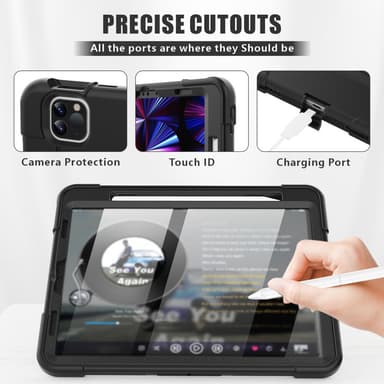 SKALO iPad Pro 11"" Extra Stöttåligt Armor Shockproof Skal - Svart