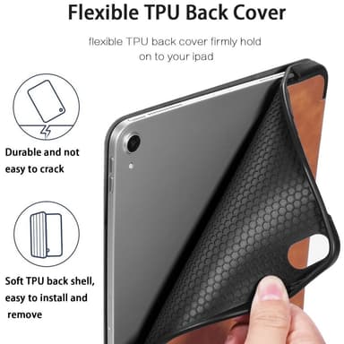 DG MING iPad Air (2020/2022) See Series Trifold Fodral - Brun