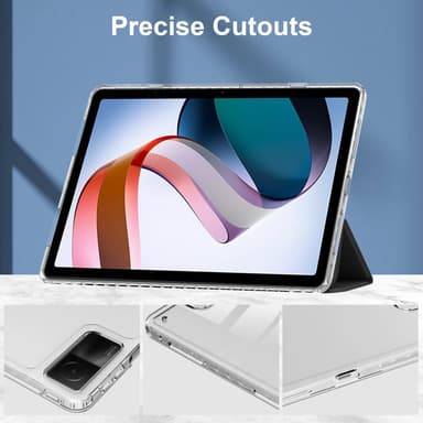 SKALO Xiaomi Redmi Pad Trifold Fodral med Transparent Baksida - Svart