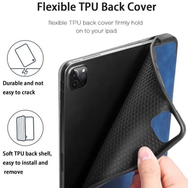 DG MING iPad Pro 11"" See Series Trifold Fodral - Blå