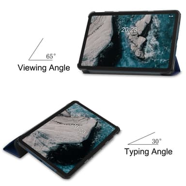 SKALO Nokia T20 Trifold Fodral - Mörkblå