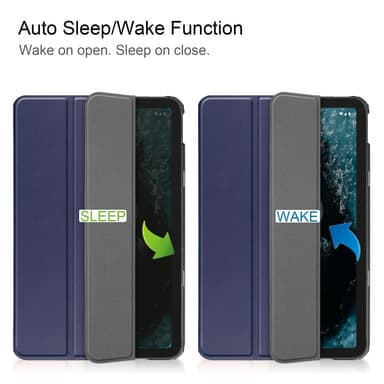 SKALO Nokia T20 Trifold Fodral - Mörkblå