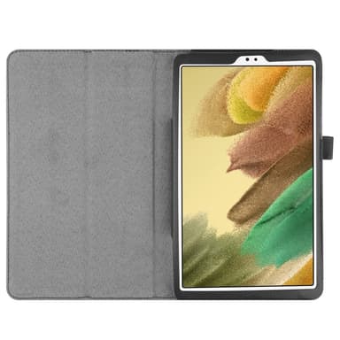 SKALO Samsung Tab A7 Lite Duofold Litchi Fodral - Svart