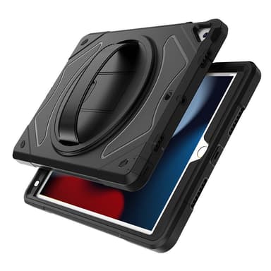 SKALO iPad 10.2 Stöttåligt Armor Silikon Skal - Svart