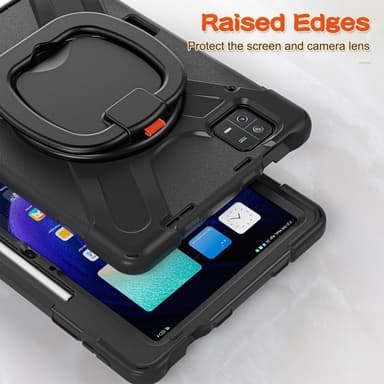 SKALO Xiaomi Pad 6 Extra Stöttåligt Armor Ring Skal med Axelrem - Svart