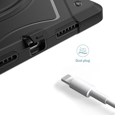 SKALO iPad 10.2 Stöttåligt Armor Silikon Skal - Svart