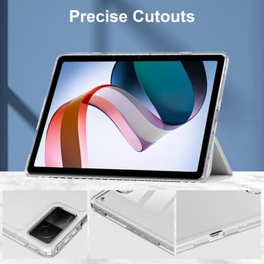 SKALO Xiaomi Redmi Pad Trifold Fodral med Transparent Baksida - Silver