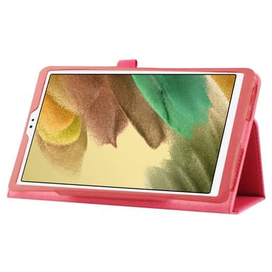 SKALO Samsung Tab A7 Lite Duofold Litchi Fodral - Cerise