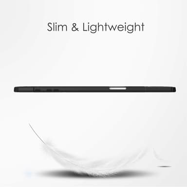 SKALO Samsung Tab S6 Lite Trifold Fodral med Transparent Baksida - Svart