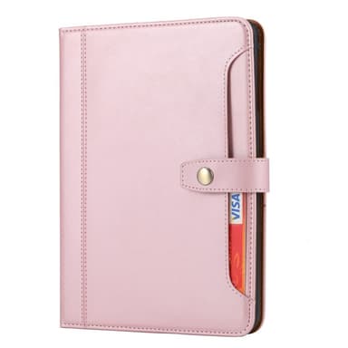 SKALO iPad 10.9 (2022) PU-Läder Plånboksfodral med Penn Hållare - Rosa