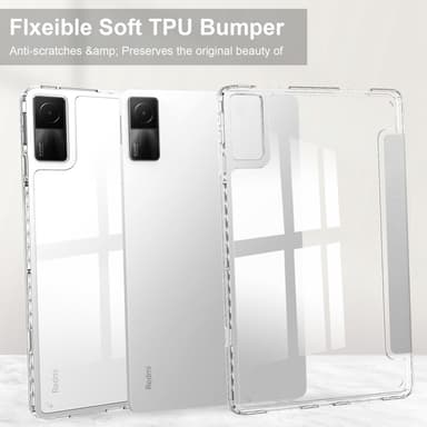 SKALO Xiaomi Redmi Pad Trifold Fodral med Transparent Baksida - Silver