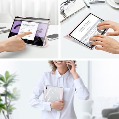 DUX DUCIS Samsung Tab S7+/S7 FE/S8+ TOBY Series Trifold Fodral - Rosa