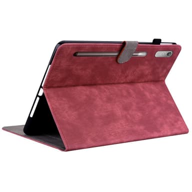 SKALO Lenovo Tab P12 Cute Tiger PU-Läder Fodral - Röd