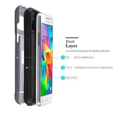 Samsung Galaxy GRAND PRIME Skal Fodral Case (Silver)