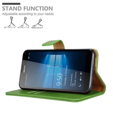 Nokia Lumia 950 XL Plånboksfodral Skal (Grön)