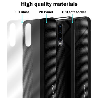 Huawei P30 Skal Fodral Case (Svart)