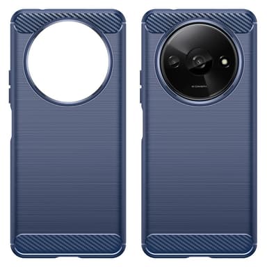 SKALO Xiaomi Redmi A3 Armor Carbon Stöttåligt TPU-skal - Blå